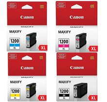 CANON PGI-1200XL INK / INKJET Cartridge Set High Yield Black Yellow Magenta Cyan