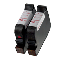 Francotyp Postalia PIC10 INK / INKJET Postage Cartridge 2-PACK Fluorescent Red