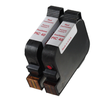 Francotyp Postalia PIC40 INK / INKJET High Yield Postage Cartridge 2-PACK Fluorescent Red