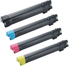 DELL C7765 Laser Toner Cartridge Set Black Yellow Cyan Magenta