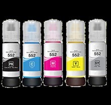 Epson T552 (T552) Ink / Inkjet Cartridge Set Photo Black Cyan Magenta Yellow Gray