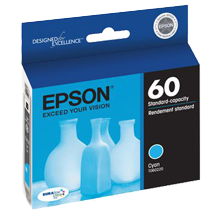 Brand New Original Epson T060220 Ink / Inkjet Cartridge Cyan