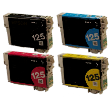 EPSON T125 INK / INKJET Cartridge Set Black Cyan Magenta Yellow