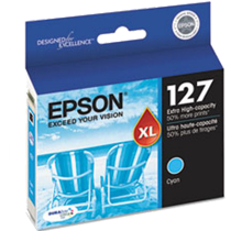 ~Brand New Original EPSON T127220 Extra High Yield INK / INKJET Cartridge Cyan