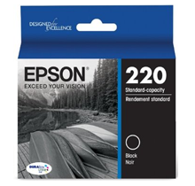 Brand New Original EPSON T220120-D2 (220) INK / INKJET Cartridge Black Dual Pack