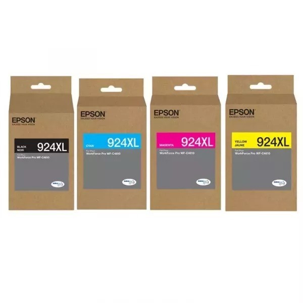 Brand New Original Epson T924XL Set Ink / Inkjet Cartridge Black Cyan Magenta Yellow