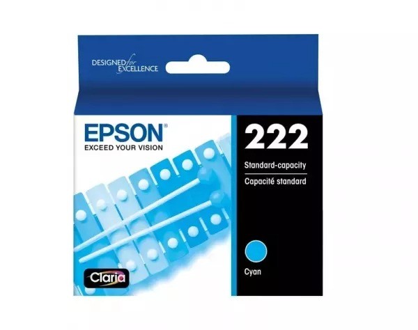 Brand New Original Epson T222220 Cyan Ink / Inkjet Cartridge