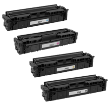 HP 206X High Yield Laser Toner Cartridge Set Black Cyan Magenta Yellow No Chip