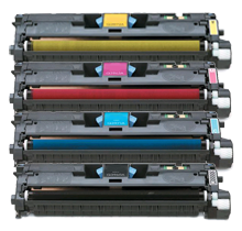 HP 2550 Laser Toner Cartridge Set Black Cyan Yellow Magenta High Yield