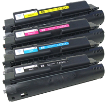 HP 4500 Laser Toner Cartridge Set Black Cyan Yellow Magenta