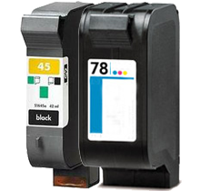 HP 51645A / C6578A (45A / 78A) INK / INKJET Cartridge Combo Pack Black Tri-Color