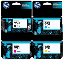 Brand New Original HP 950 / 951 INK/INKJET Cartridge Set Black Cyan Yellow Magenta