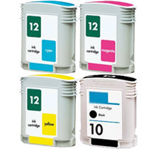 HP 12 INK / INKJET Cartridge Set Black Cyan Yellow Magenta