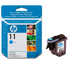 Brand New Original HP C4811A (11) INK / INKJET Printhead Cyan