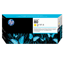 ~Brand New Original HP C4823A (HP 80) Printhead and Printhead Cleaner Yellow