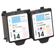 HP C5010A / C5011A (14 / 14) INK / INKJET Cartridge Combo Pack Black Tri-Color