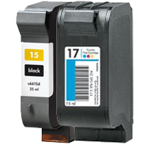 HP C6615A / C6625A (15A / 17) INK / INKJET Cartridge Combo Pack Black Tri-Color