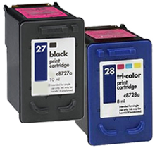 HP C8727A / C8728A (27 / 28) INK / INKJET Cartridge Combo Pack Black Tri-Color