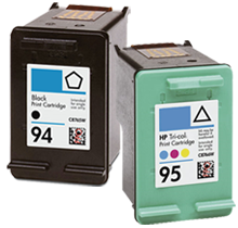 HP C8765WN / C8766WN (94 / 95) INK / INKJET Cartridge Combo Pack Black Tri-Color