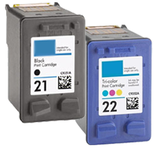 HP C9351AN / C9352AN (21 / 22) INK / INKJET Cartridge Combo Pack Black Tri-Color