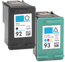 HP C9361W / C9362W (93 / 92) INK / INKJET Cartridge Combo Pack Black Tri-Color