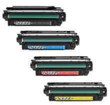 HP CM4540 Laser Toner Cartridge Set Black Cyan Yellow Magenta