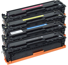 HP CP1215 Laser Toner Cartridge Set Black Cyan Yellow Magenta