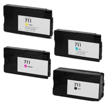 HP 711 INK / INKJET Cartridge High Yield Black Cyan Yellow Magenta