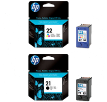 HP C9351AN / C9352AN (21 / 22) INK / INKJET Cartridge Combo Pack Black Tri-Color