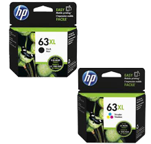 ~Brand New Original HP F6U63AN / F6U64AN (HP 63XL) High Yield INK / INKJET Cartridge Combo Pack Black Tri-Color