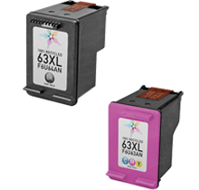 HP F6U63AN / F6U64AN (HP 63XL) High Yield INK / INKJET Cartridge Combo Pack Black Tri-Color