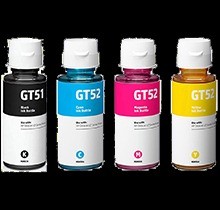 HP Gt51 Ink Bottle Set Black Cyan Magenta Yellow