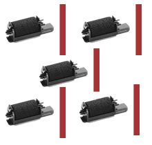 IR-40T INK ROLLER Ribbons 5-PACK Black / Red