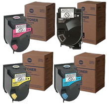 Konica Minolta C350 / C450 Laser Toner Cartridge Set Black Cyan Yellow Magenta