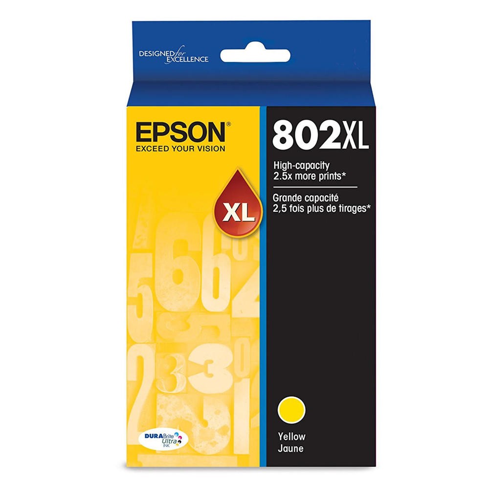 Brand New Original Epson T802XL420-S INK / INKJET Cartridge Yellow