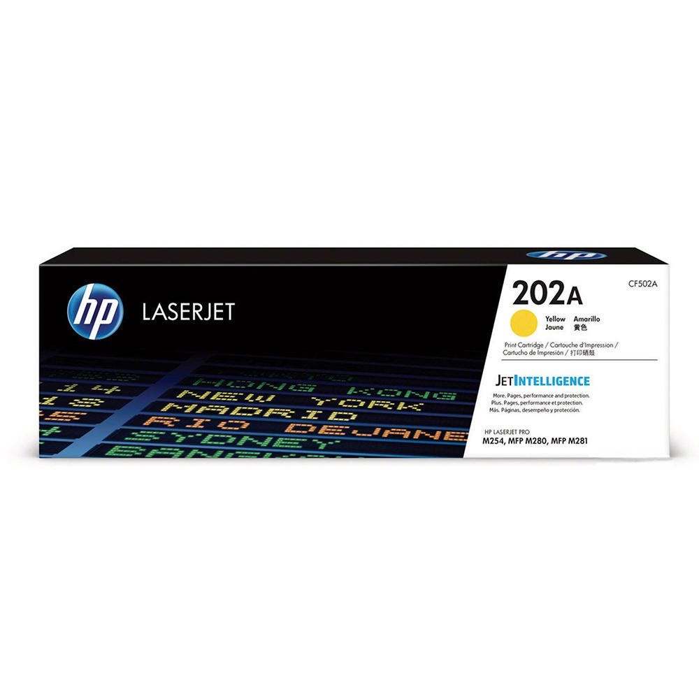 Brand New Original HP CF502A (HP202A) Laser Toner Cartridge Yellow