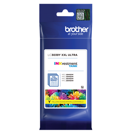 Brand New Original Brother LC3039Y Yellow Ink Cartridge Ultra High Yield