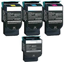 LEXMARK / IBM C544 Set High Yield Laser Toner Cartridges Black Cyan Yellow Magenta