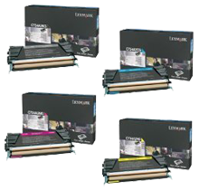 ~Brand New Original LEXMARK C736 Laser Toner Cartridge Set Black Cyan Magenta Yellow