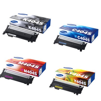 SAMSUNG CLT-404S Laser Toner Cartridge Set Black Cyan Magenta Yellow