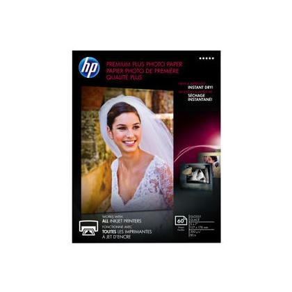 HP Premium Plus Glossy Photo Paper (5 x 7") - 60 Sheets