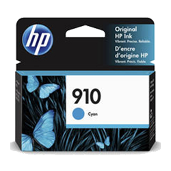 Brand New Original HP OEM-3YL58AN (910) Cyan Ink / Inkjet Cartridge