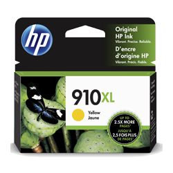 Brand New Original HP OEM-3YL64AN (910XL) Yellow Ink / Inkjet Cartridge