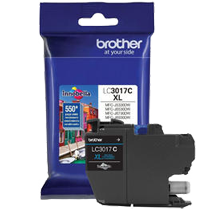 ~Brand New Original OEM-BROTHER LC3017C High Yield INK / INKJET Cartridge Cyan