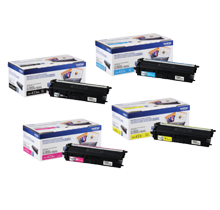 ~Brand New Original BROTHER TN-433 Laser Toner Cartridge Set High Yield Black Cyan Magenta Yellow