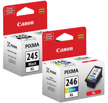 BRAND NEW ORIGINAL CANON PG-245XL / CL-246XL INK / INKJET Cartridge Black Tri-Color High Yield Combo