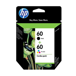 Brand New Original HP CC640WN / CC643WN #60 Ink / Inkjet Cartridge Combo Pack Black Tri-Color