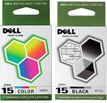 ~Brand New Original OEM-DELL Series 15 INK / INKJET Cartridge Combo Black Color