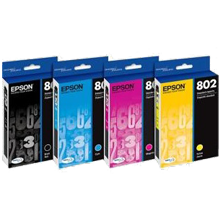 ~Brand New Original OEM-EPSON T802XL T802 INK / INKJET Set High Yield Black + Standard Yield Cyan Magenta Yellow