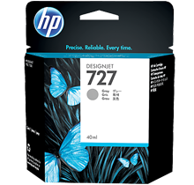 Brand New Original HP B3P18A (727) Ink/Inkjet Cartridge Gray (40 ML)